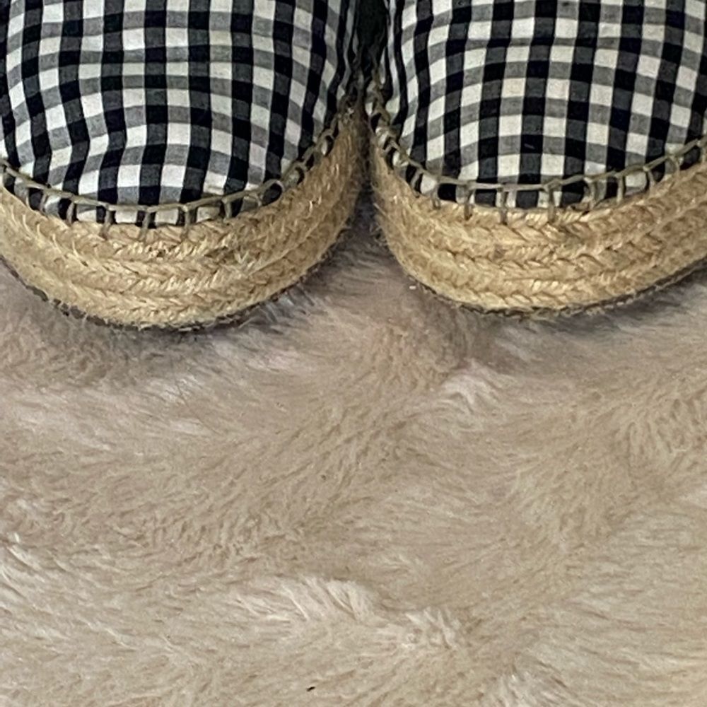 Gianni Bini Dunnigan Ginghan Espadrilles Shoes(6.5) - Picture 3 of 9